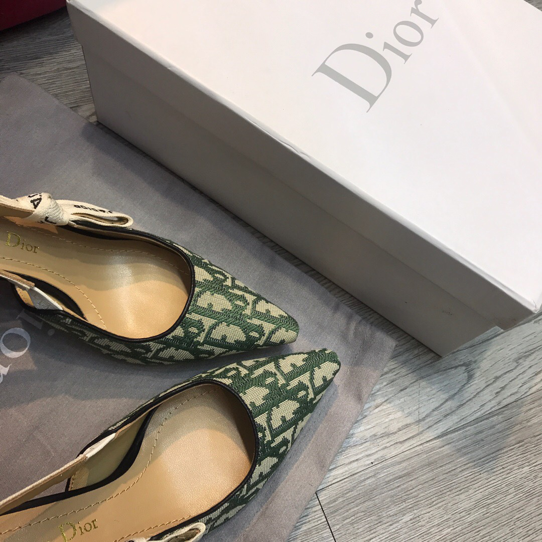 D10r Green Mid Heel shoes 6.5cm