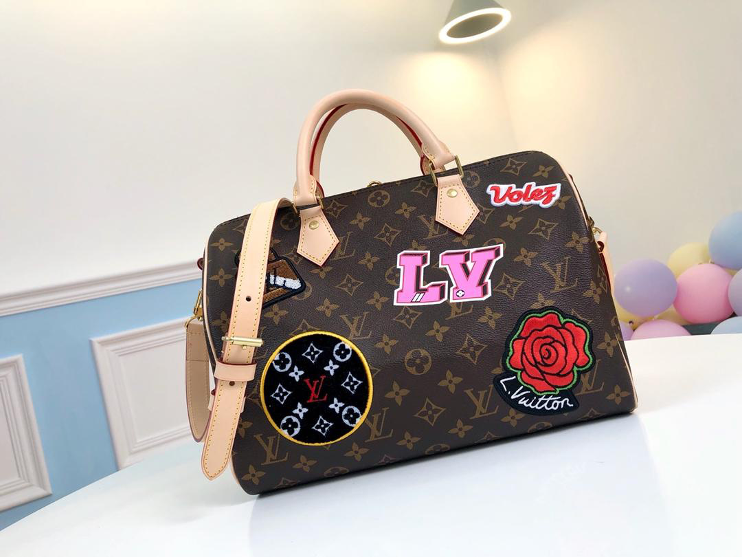 LV Speedy Monogram Handbag 30cm N43989 