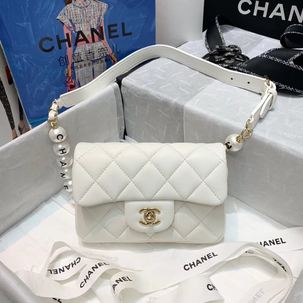 Ch**el 2020 Spring Flap Bag White
