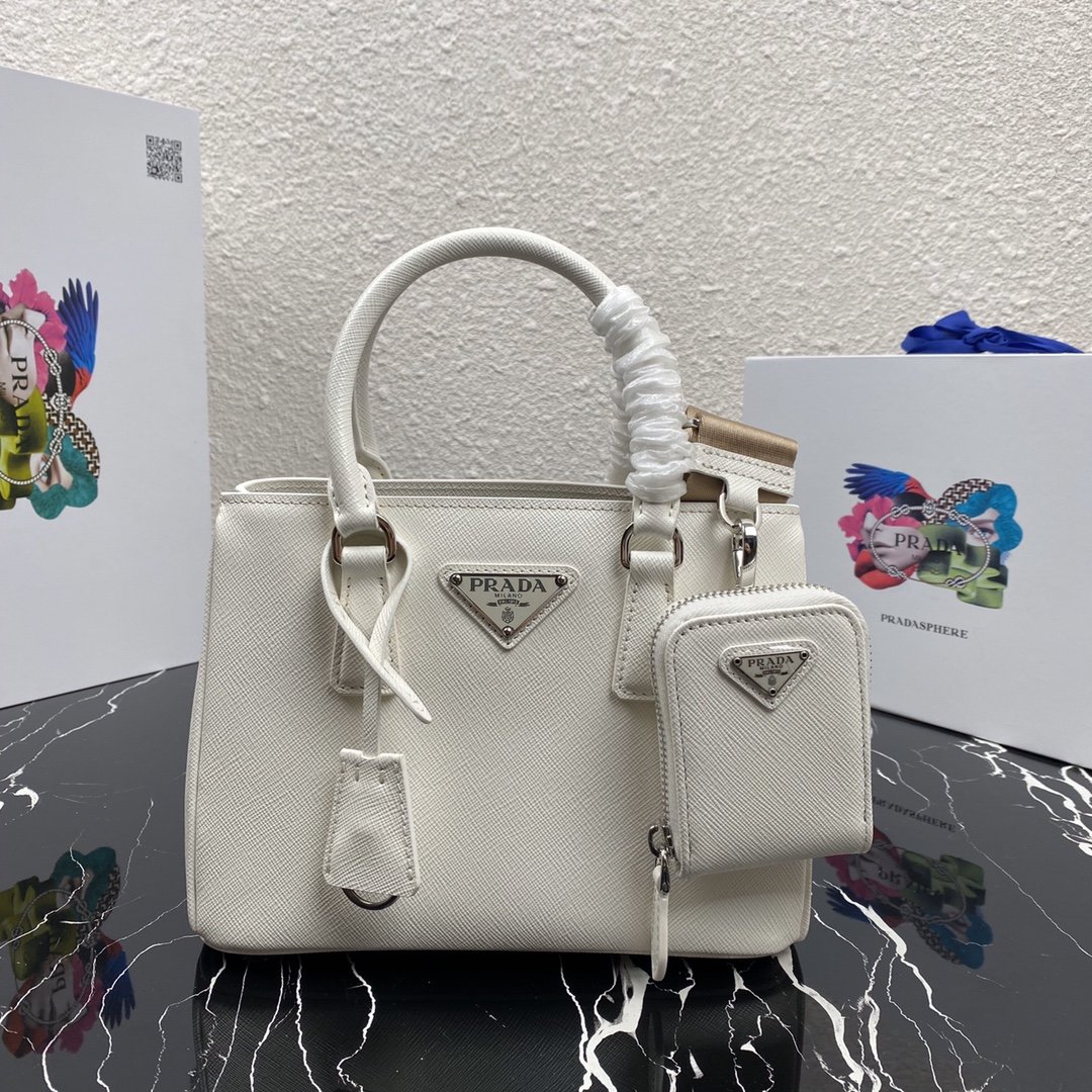 Pra*a Saffiano Leather Bag 1BA296 23cm