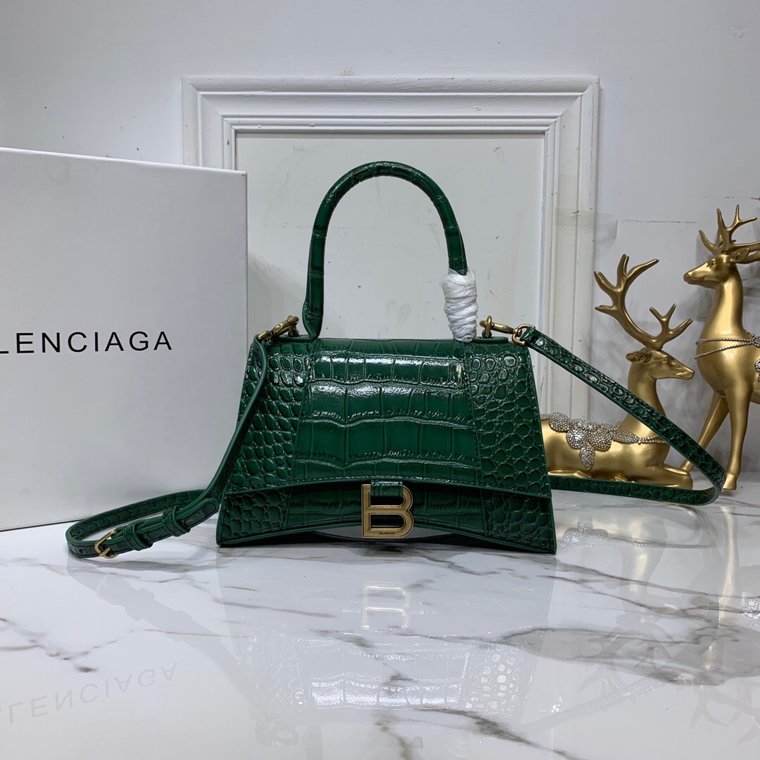 Ba1en*iaga Hourglass Bag 24cm Green