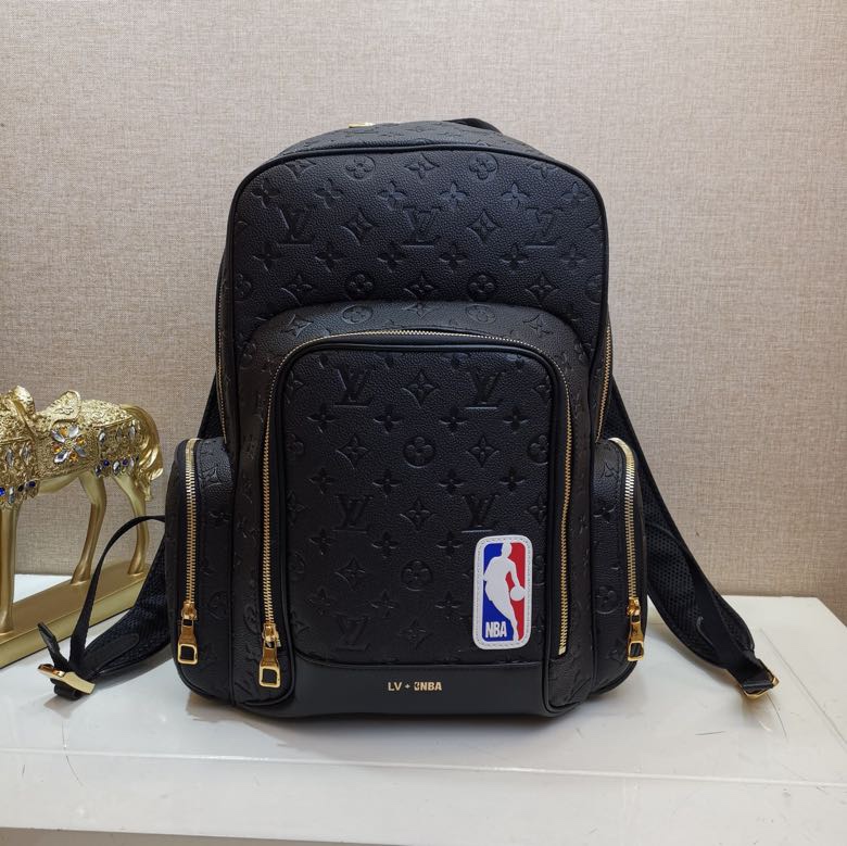 LV NBA Black Monogram Leather Backpack M57972