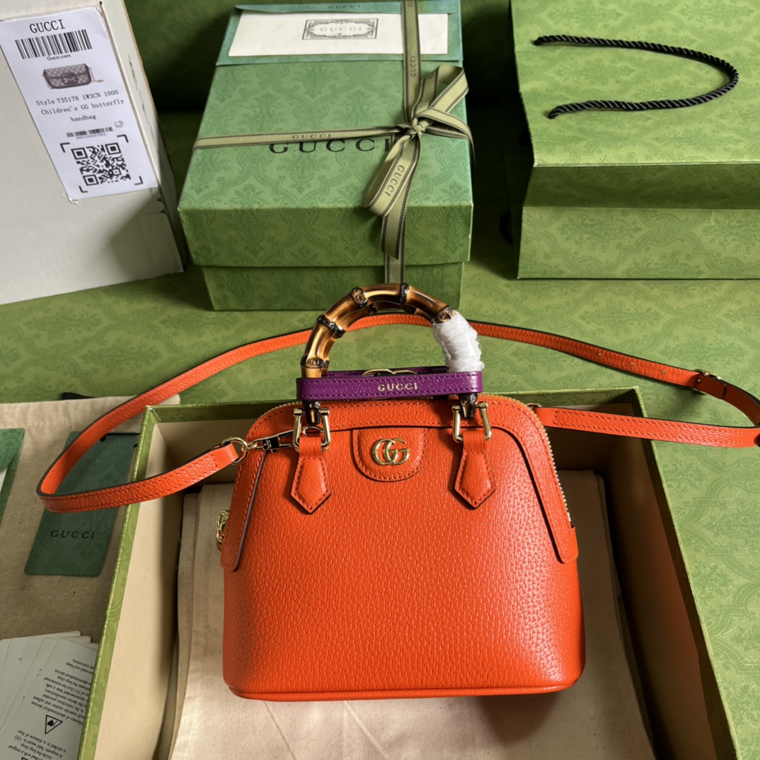 Gvc*1 Diana Bamboo Mini HandBag Orange