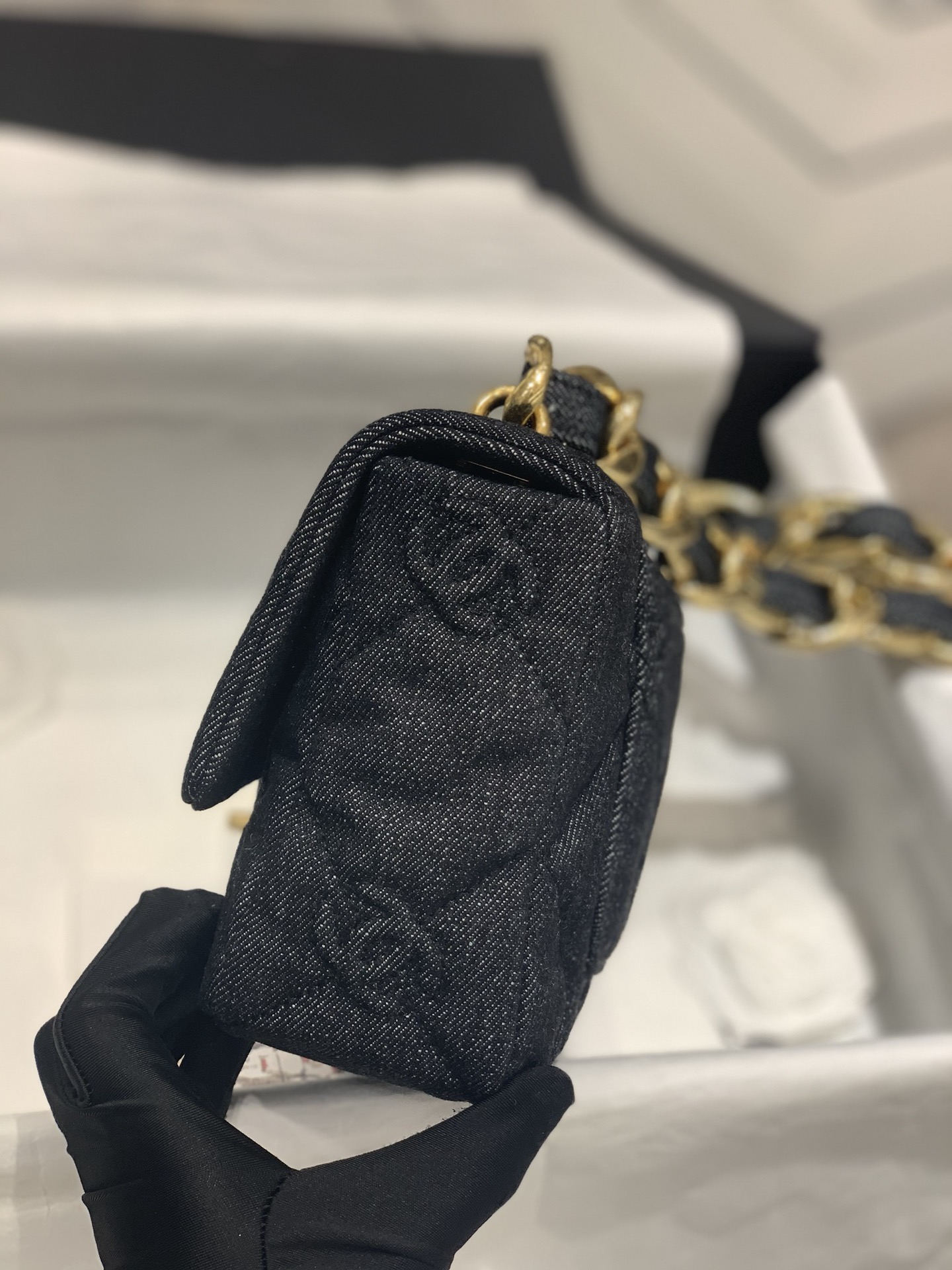 bagsaaa ch**el 22s black De*1m quilted cc flap bag - 25×14×6cm