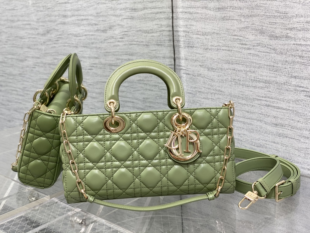 Bagsaaa D10r Lady D - Joy Medium Ethereal Green Bag - 26 x 13.5 x 5 cm