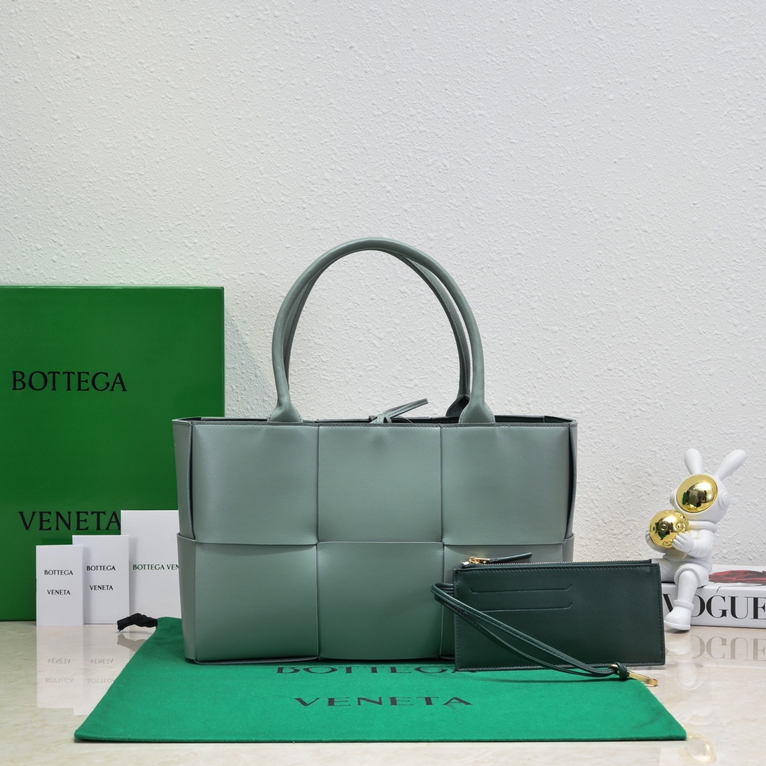 Bagsaaa B0tt*ga Ven*ta Arco Tote Dark Green Bag - 36*24*12cm