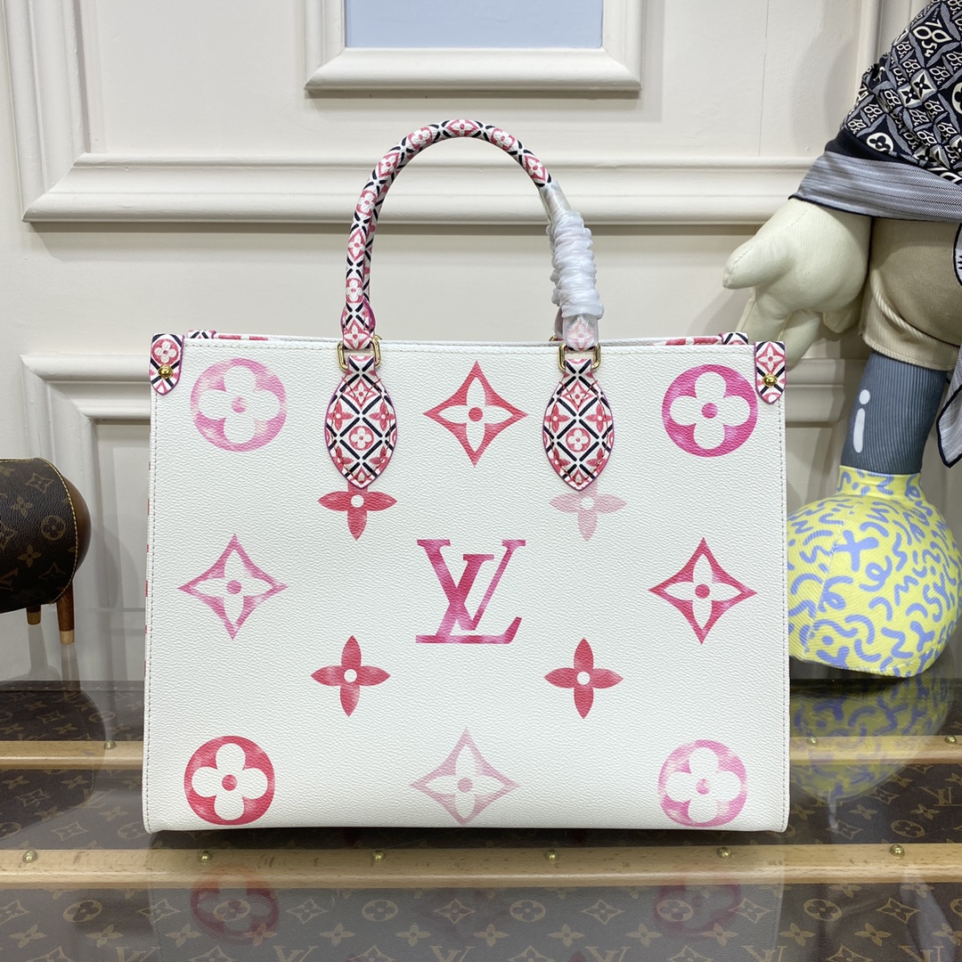 Bagsaaa L0vis Vvtt0n By The Pool Onthego MM Pink - 35*27*14CM