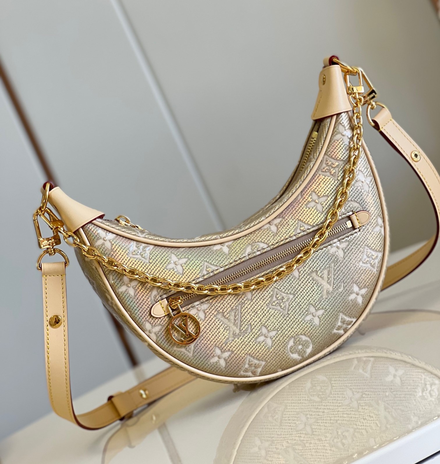 Bagsaaa L0vis Vvtt0n Loop Gold Bag - 23x13x6cm