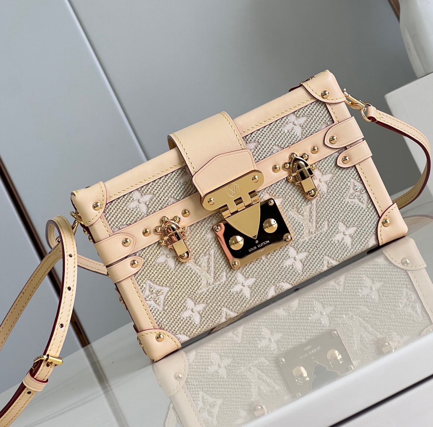 Bagsaaa L0vis Vvtt0n Petite Malle bag Beige - 20 x 12.5 x 6 cm