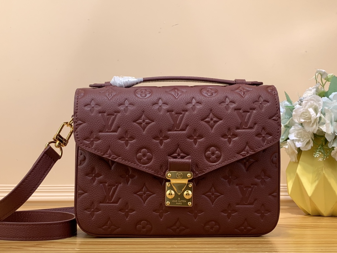 Bagsaaa L0vis Vvtt0n Pochette Metis Burgundy Color - 25 x 19 x 7cm
