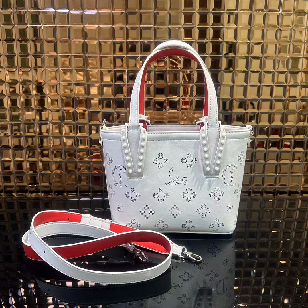 Bagsaaa Chr1st1an Louboutin Small Cabata White - 24x17x8cm