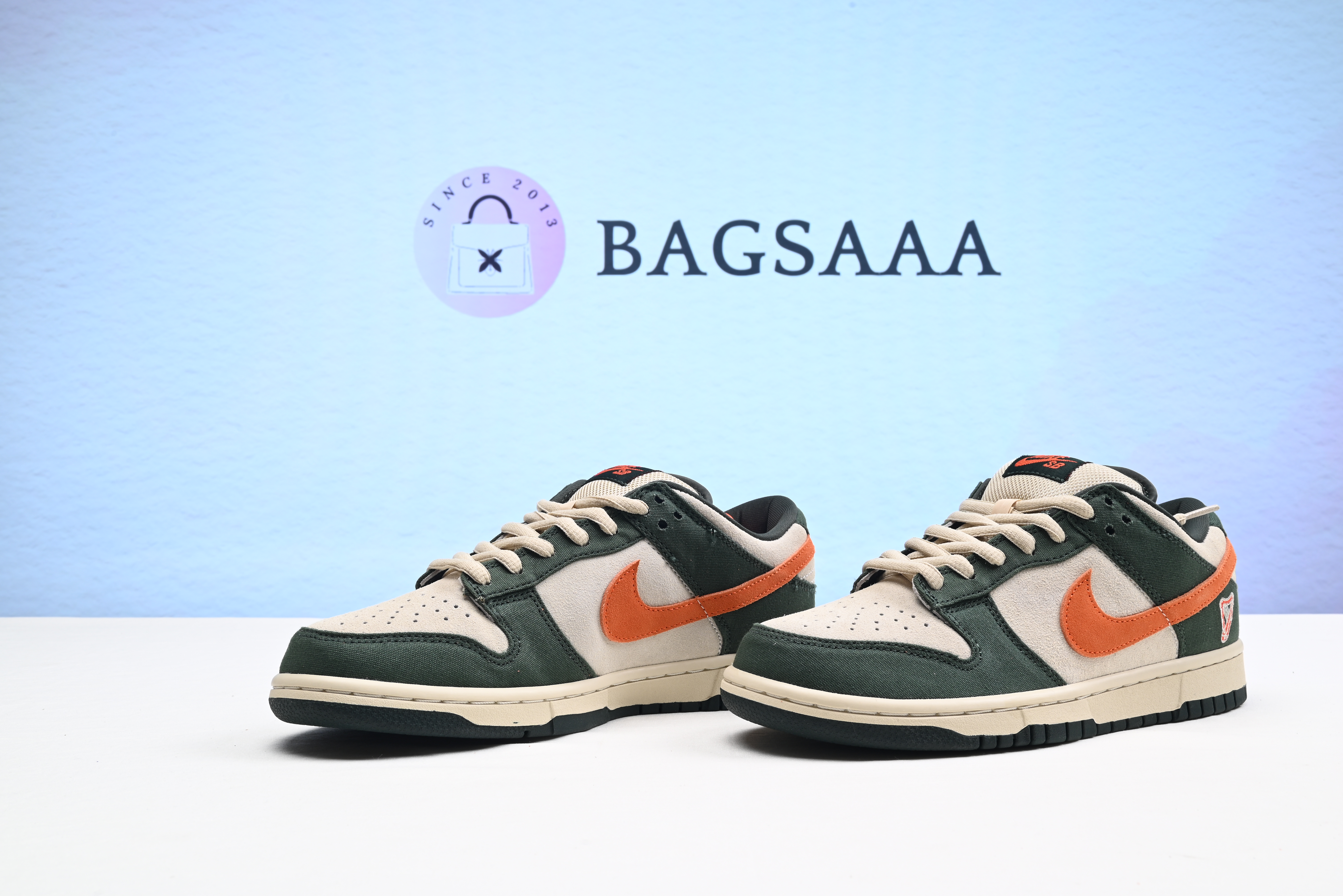 Nike SB Green and Orange – SB Dunk Low Eire Net Deep Orange Rep