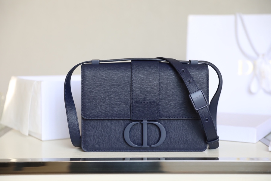Bagsaaa D10r 30 Montaigne Ultra Matte Grained Calfskin Blue 24cm