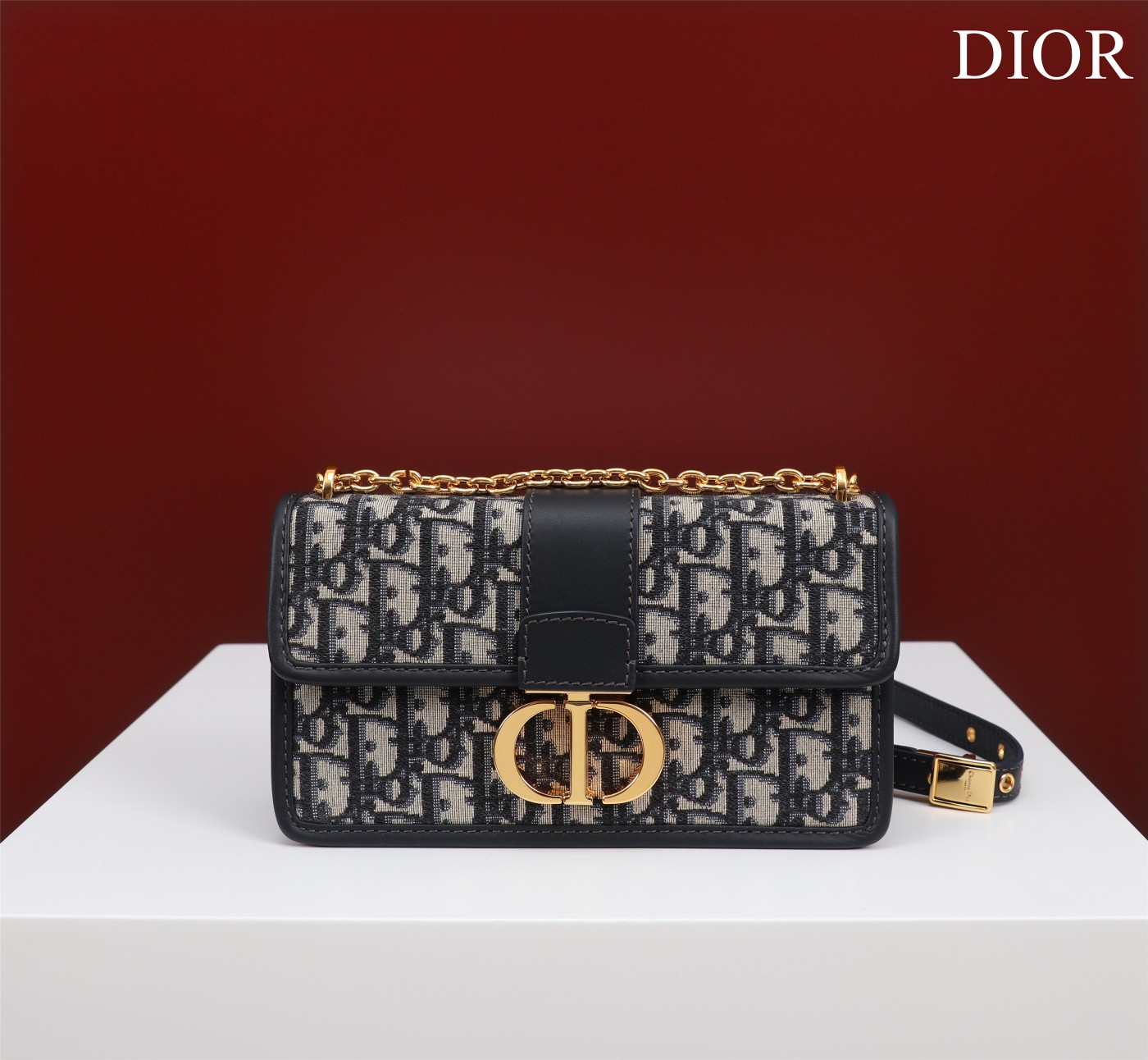 Bagsaaa D10r 30 Montaigne East West Oblique Blue Bag - 21x12x6cm