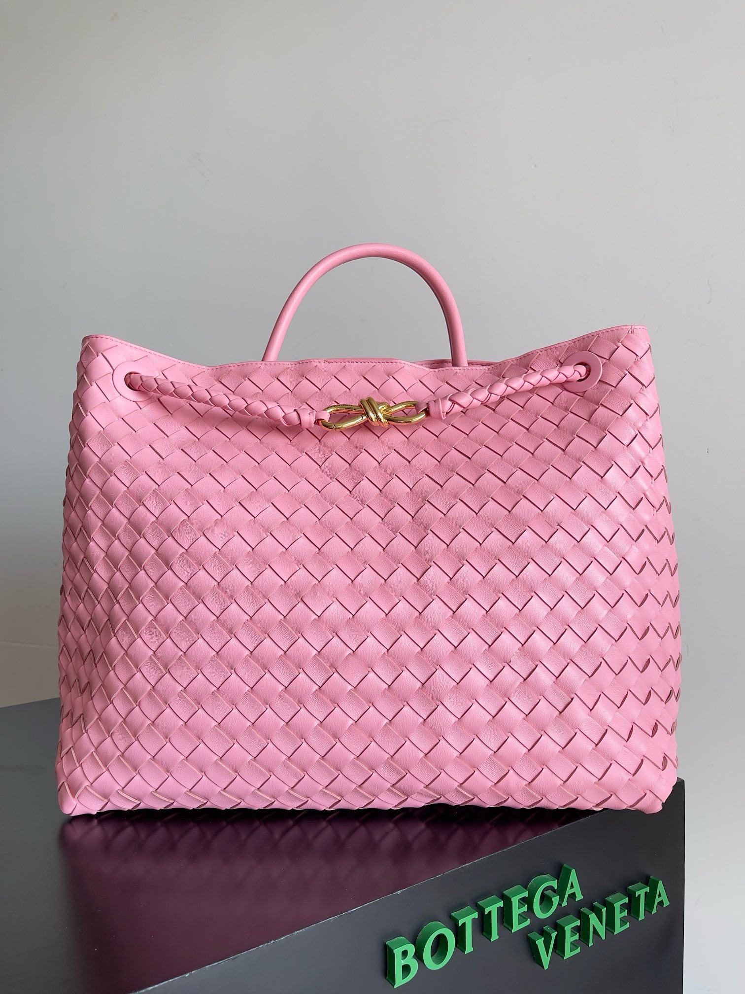 Bagsaaa B0tt*ga Ven*ta Large Andiamo Pink - 42x35x18cm