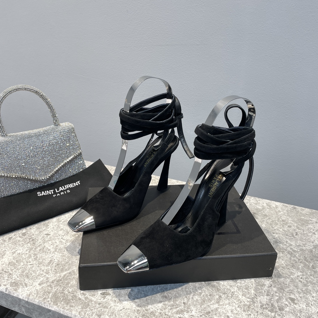 Bagsaaa Y51 Tied high heel slingback shoes