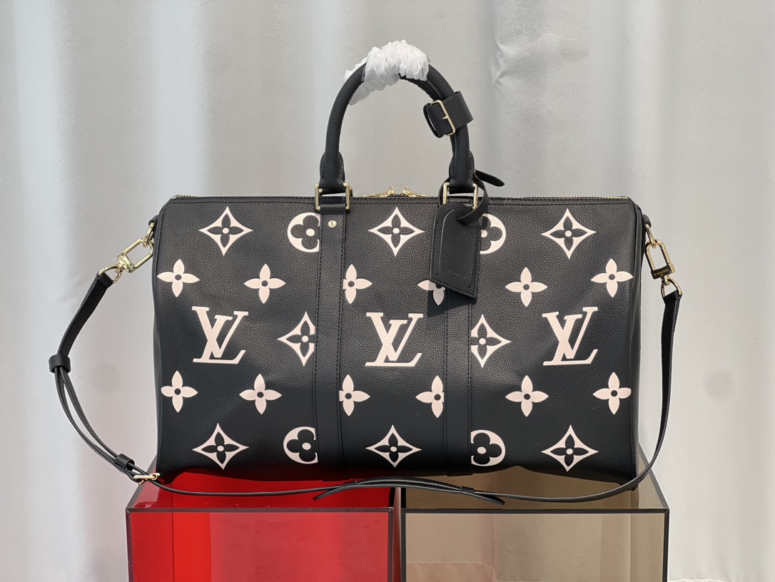 Bagsaaa L0vis Vvtt0n L0vis Keepall empreinte black 45cm