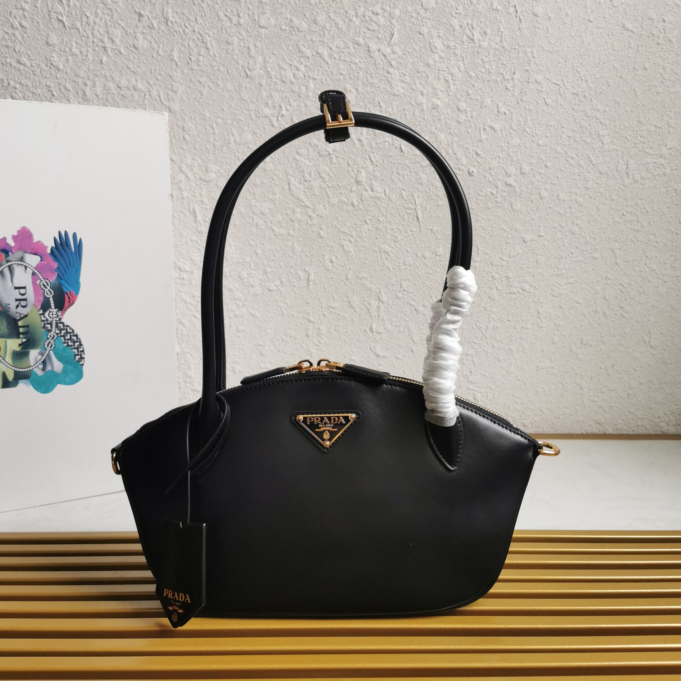 Bagsaaa Pra*a leather handbag black - 31*16*11cm