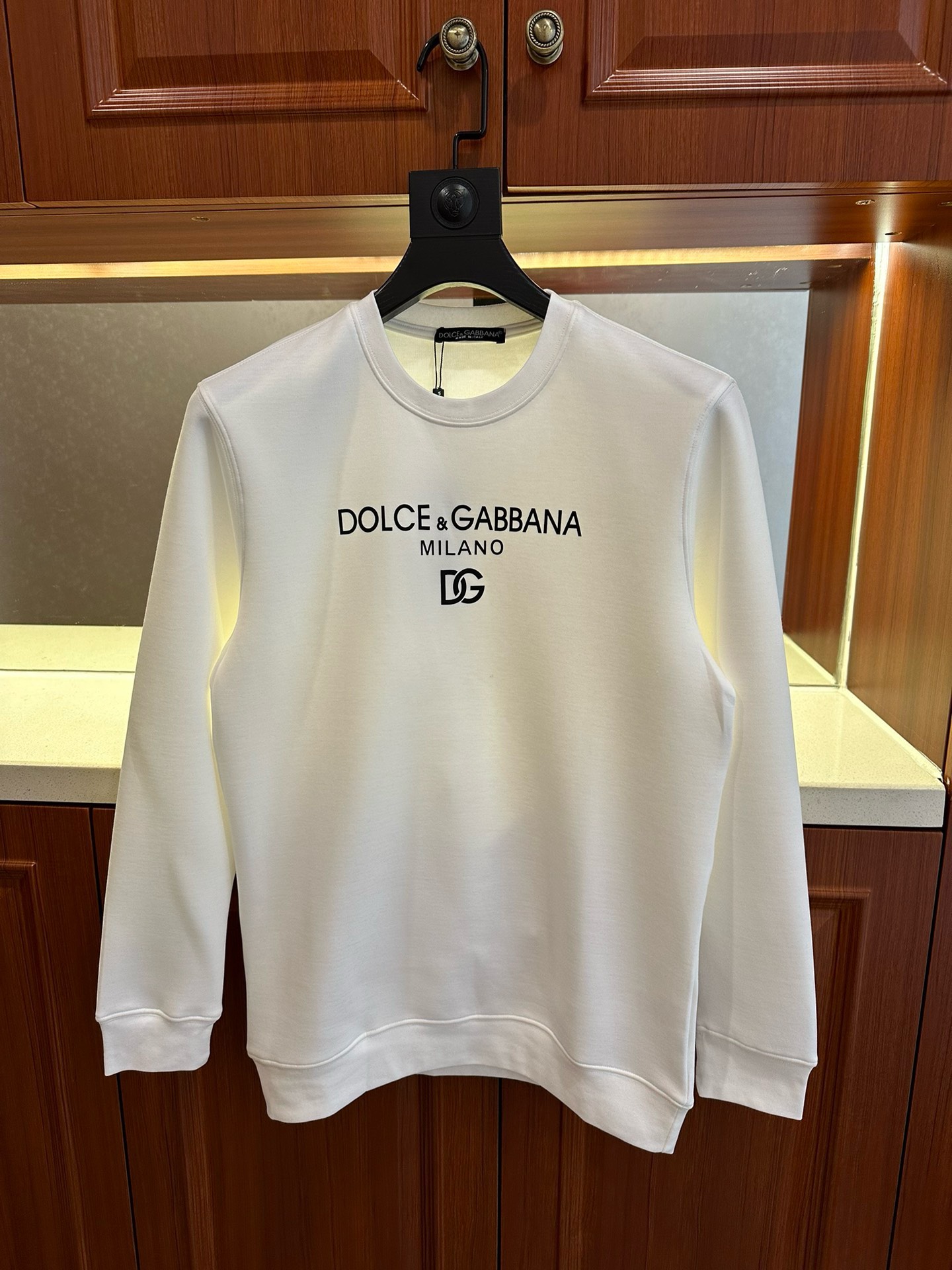 Bagsaaa DOLCE & GABBANA Cotton crew-neck white sweatshirt