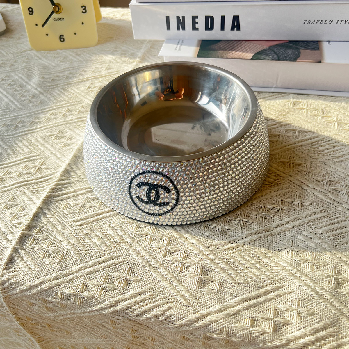 Bagsaaa Ch**el Bling Pet Bowl
