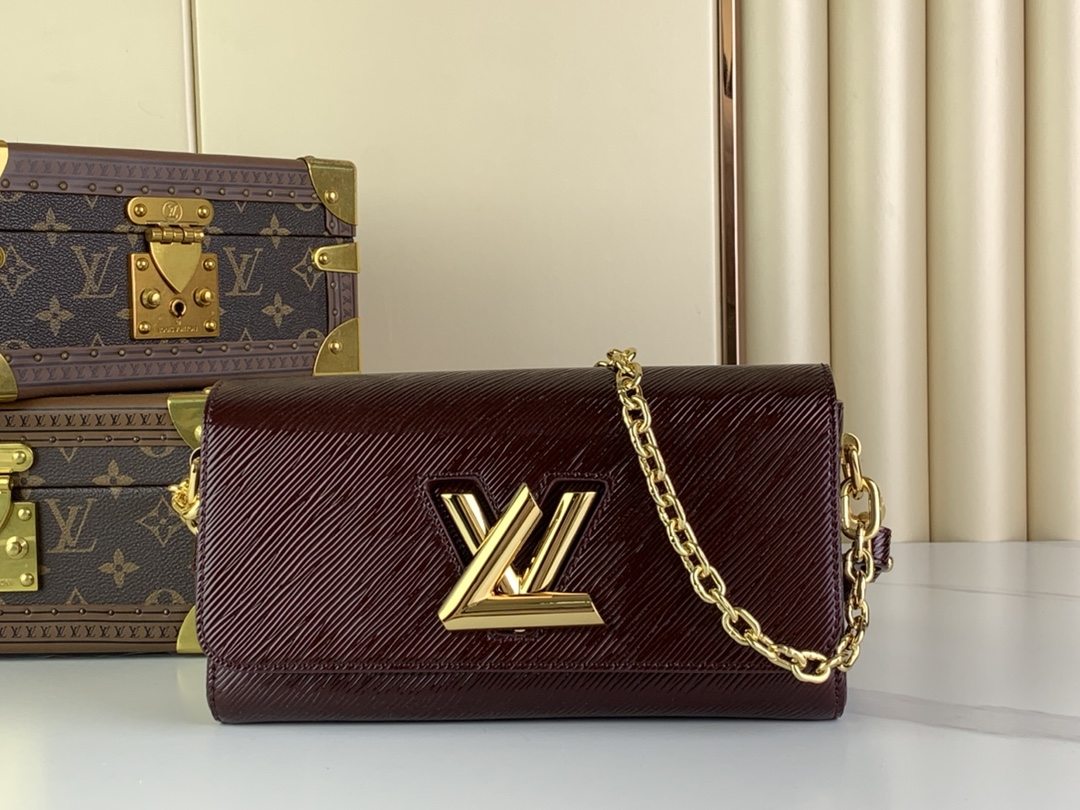 Bagsaaa L0vis Vvtt0n M24603 LV Mirage Twist West Wine Red - 23.5 x 12 x 7 cm