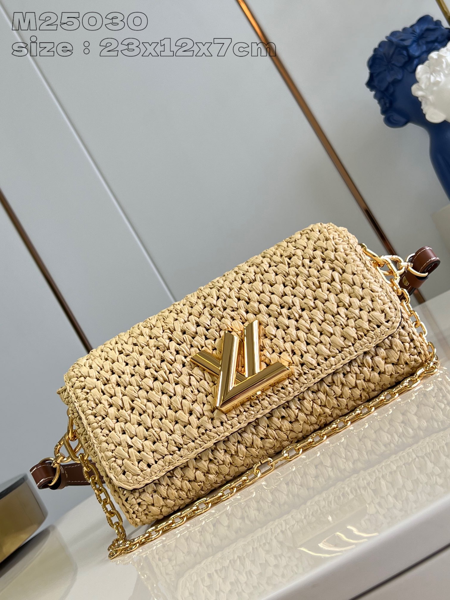 Bagsaaa L0vis Vvtt0n M25030 Twist West Natural/Tan - 23.5 x 12 x 7 cm