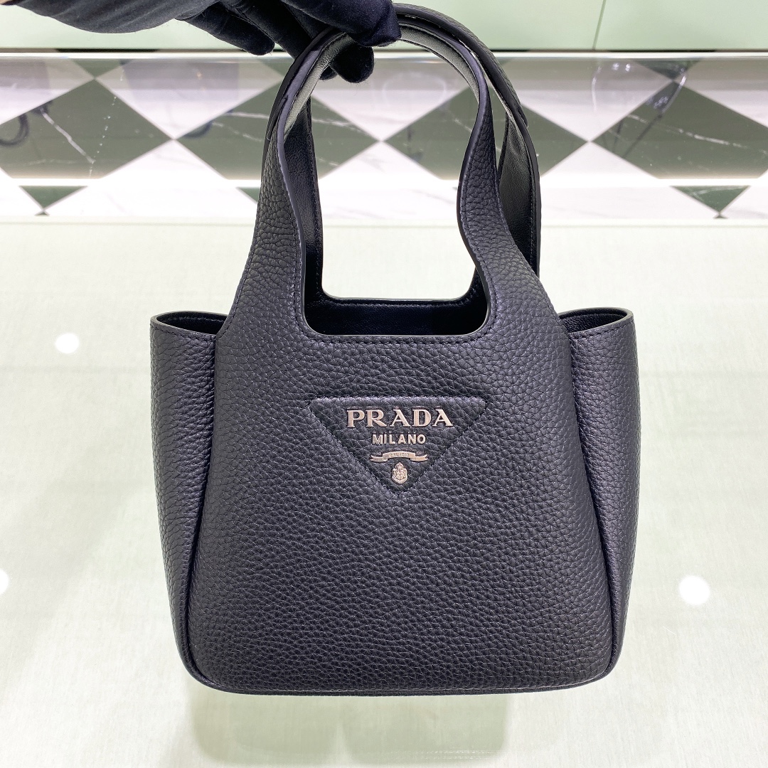 Bagsaaa Pra*a Leather mini bag 1BA349 black - 18cm