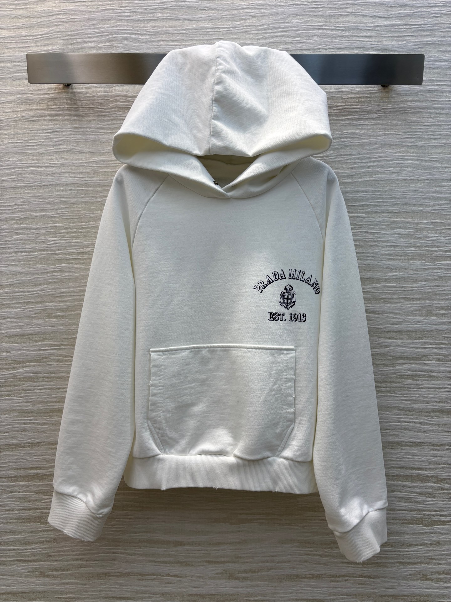 Bagsaaa Pra*a Cotton fleece hoodie white