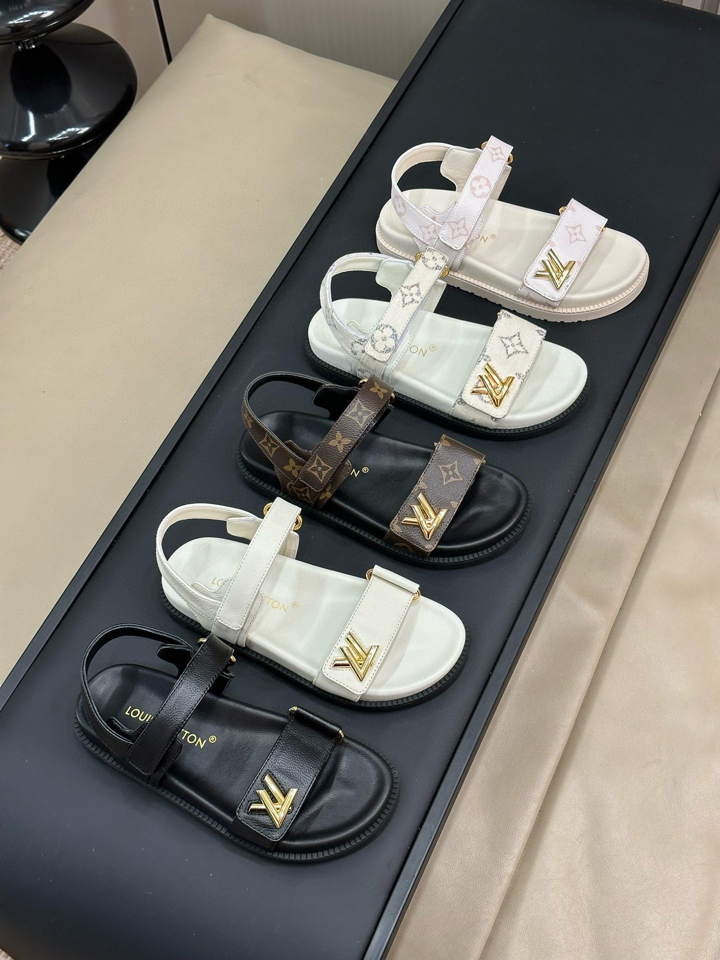 Bagsaaa LV Sunset Flat Comfort Mule Blue
