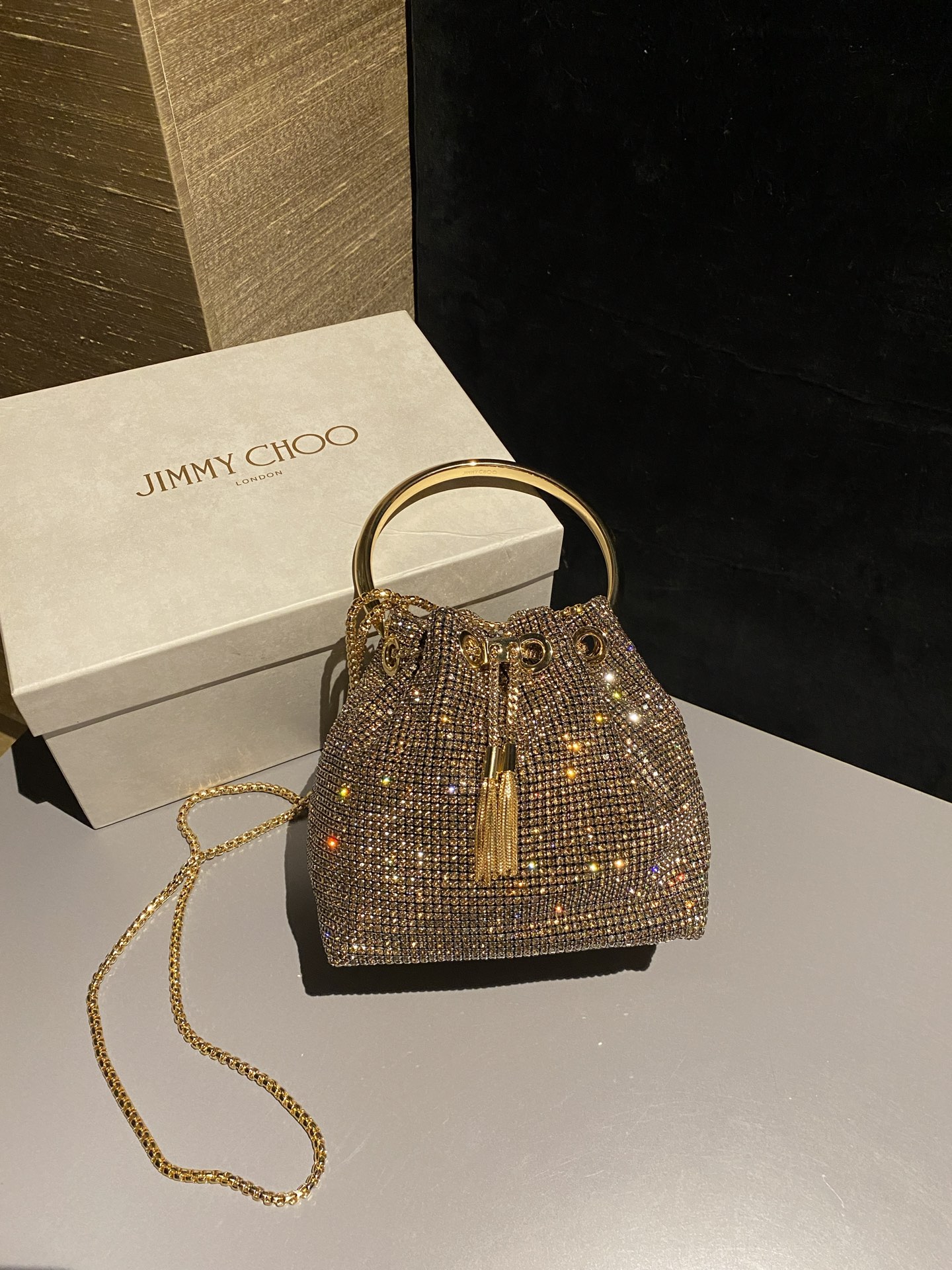 Bagsaaa J1m*y Ch00 Bon Bon Crystal Bag Gold - 16m