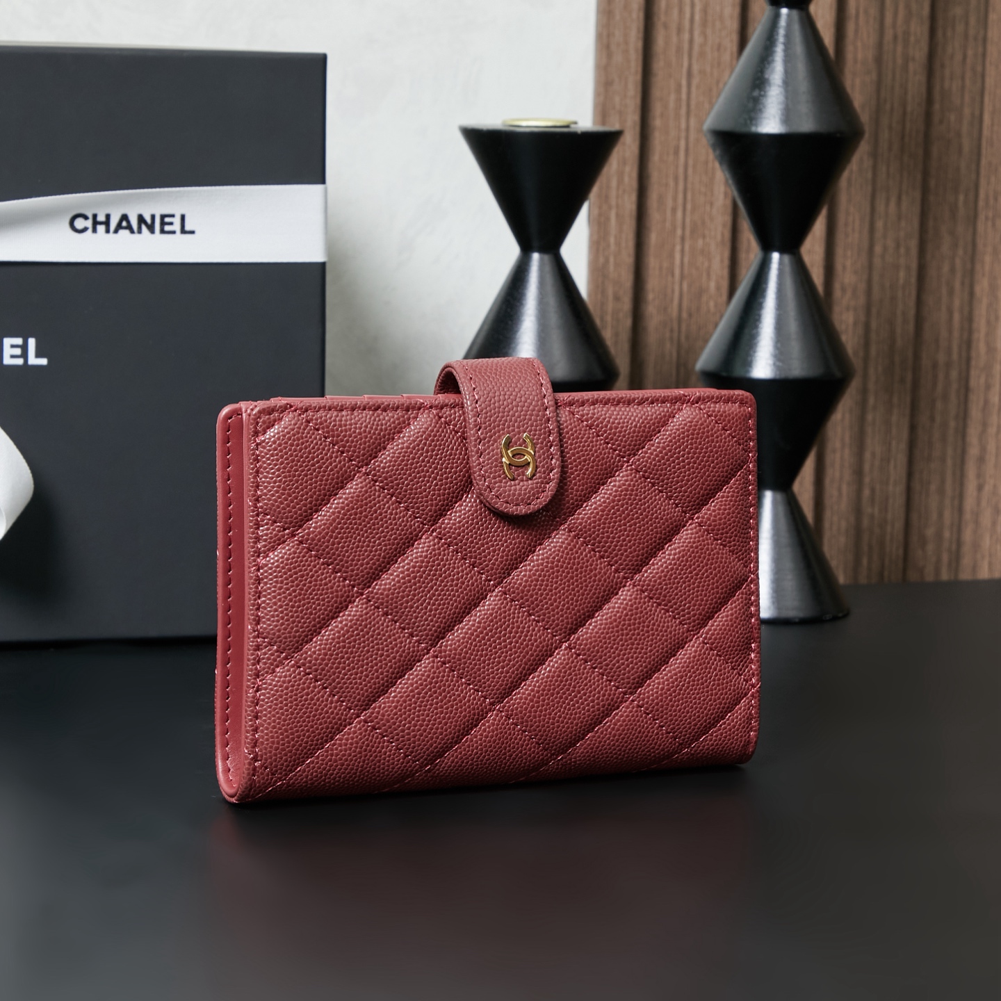 Bagsaaa Ch**el Red Wallet - 15*10*3cm