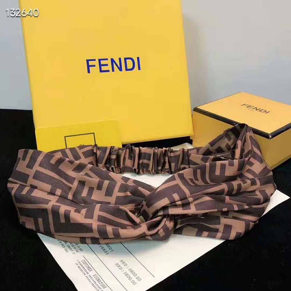 Bagsaaa F**di FF Silk Bandeau Top