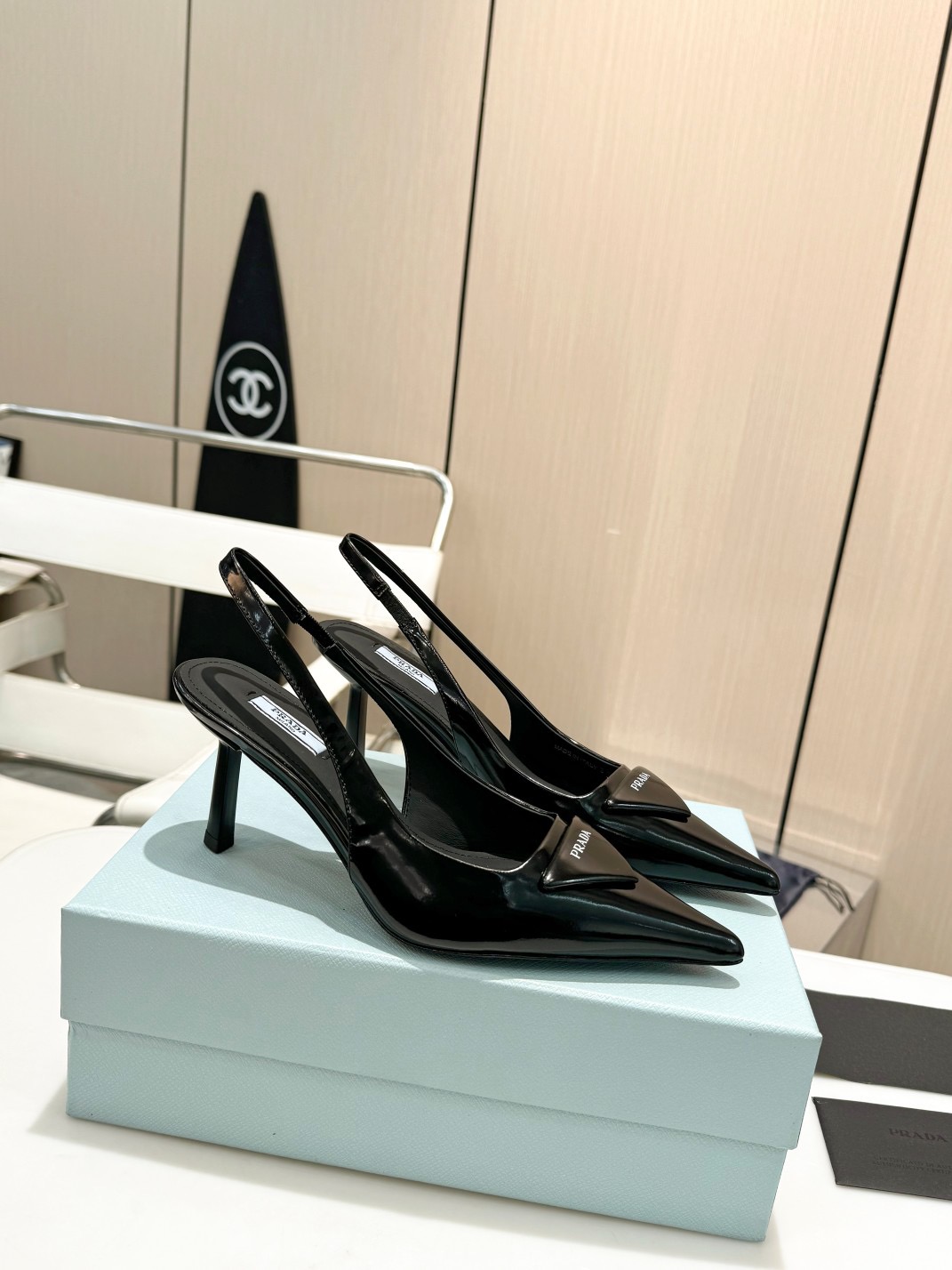 Bagsaaa Pra*a Slingback Pump Black