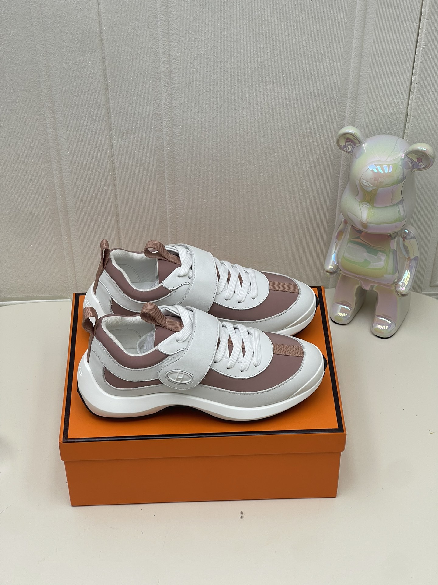 Bagsaaa H**me5 Loop sneaker rose antique / blanc