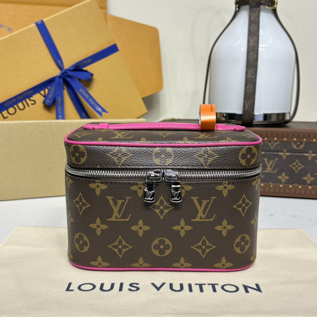 Bagsaaa LV M12650 Nice Mini Pondichery Pink - 20cm