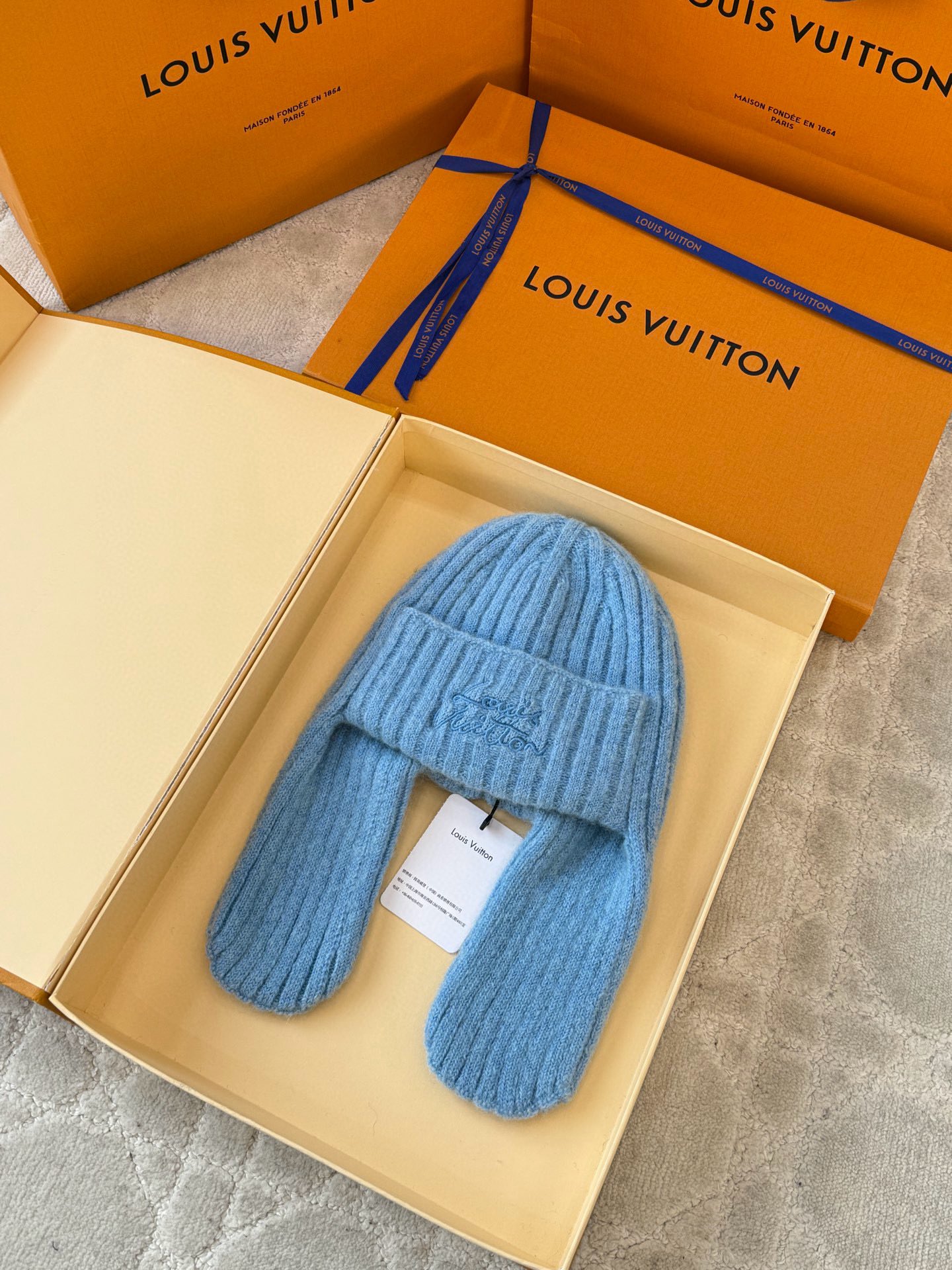 Bagsaaa L0vis Vvtt0n LV Headline Beanie blue